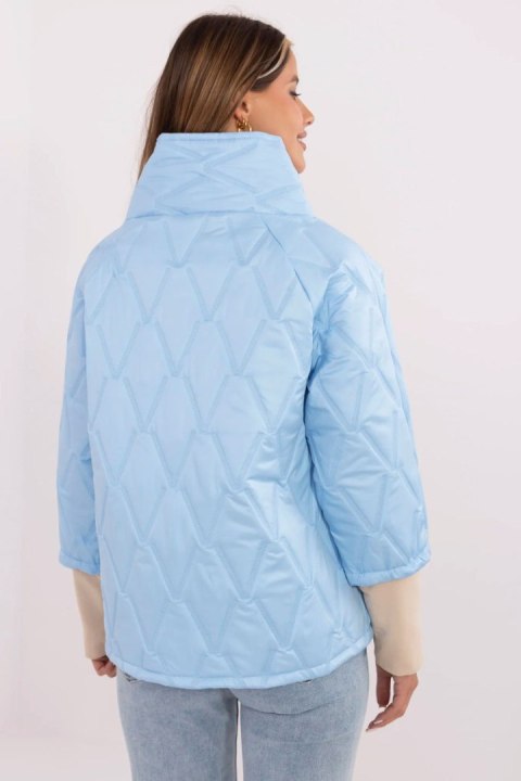 Kurtka Damska Model MI-KR-9002-1.74P Light Blue - Italy Moda Kurtka Damska Model MI-KR-9002-1.74P Light Blue - Italy Moda