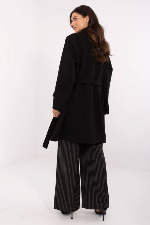 Płaszcz Damski Model MO-PL-5209.87 Black - Italy Moda Płaszcz Damski Model MO-PL-5209.87 Black - Italy Moda