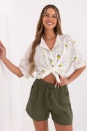 Szorty Damskie Model MO-SN-ST108.12 Khaki - Italy Moda