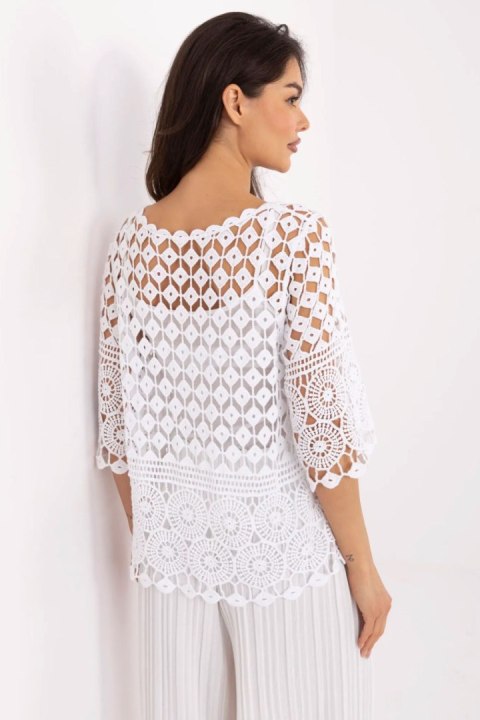 Bluzka Model MI-BZ-9007.77 White - Italy Moda Bluzka Model MI-BZ-9007.77 White - Italy Moda