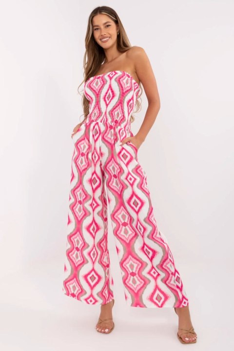 Kombinezon Model MI-KO-611251.09 White/Pink - Italy Moda Kombinezon Model MI-KO-611251.09 White/Pink - Italy Moda