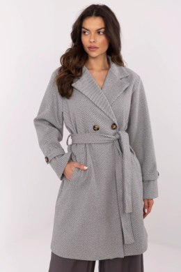Płaszcz Damski Model MO-PL-5209.87 White/Grey - Italy Moda