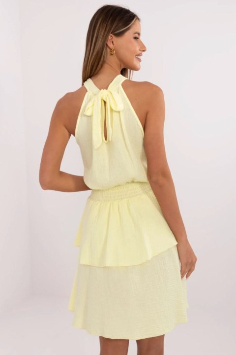 Sukienka Model MI-SK-92166.71P Light Yellow - Italy Moda Sukienka Model MI-SK-92166.71P Light Yellow - Italy Moda