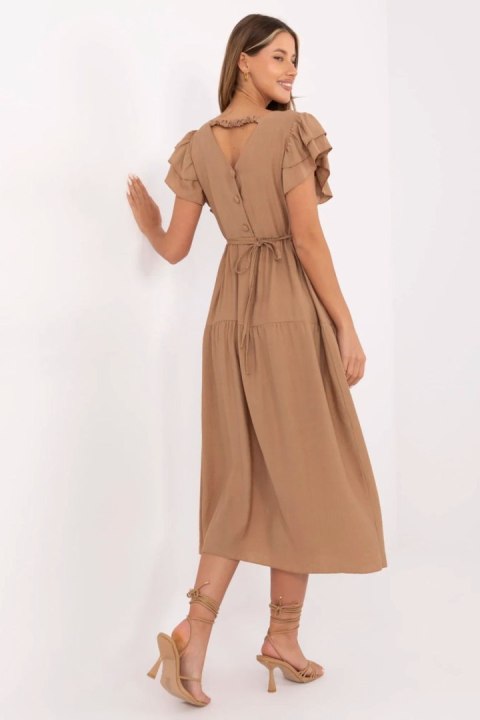 Sukienka Model MI-SK-A2489.21 Camel - Italy Moda Sukienka Model MI-SK-A2489.21 Camel - Italy Moda