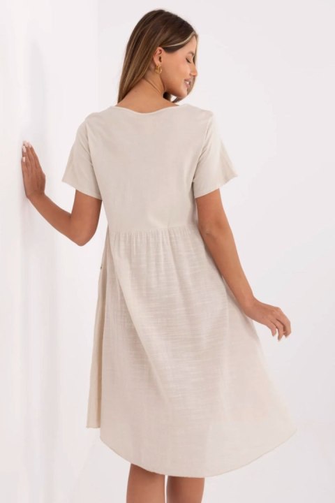 Sukienka Model MO-SK-1005.67 Beige - Italy Moda Sukienka Model MO-SK-1005.67 Beige - Italy Moda