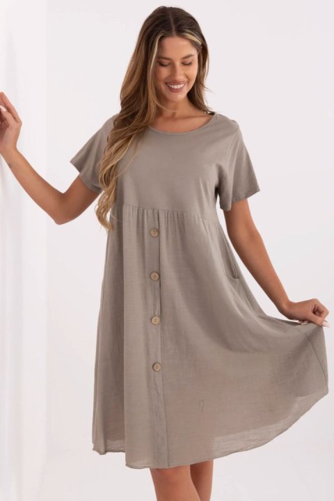 Sukienka Model MO-SK-1005.67 Dark Beige - Italy Moda Sukienka Model MO-SK-1005.67 Dark Beige - Italy Moda