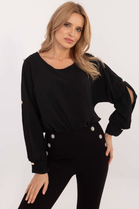 Bluzka Model MI-BZ-98684.89 Black - Italy Moda Bluzka Model MI-BZ-98684.89 Black - Italy Moda