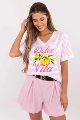 Bluzka Model MI-BZ-M6312-2.93 Fluo Pink - Italy Moda