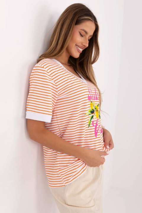 Bluzka Model MI-BZ-M6312-2.93 Orange - Italy Moda Bluzka Model MI-BZ-M6312-2.93 Orange - Italy Moda