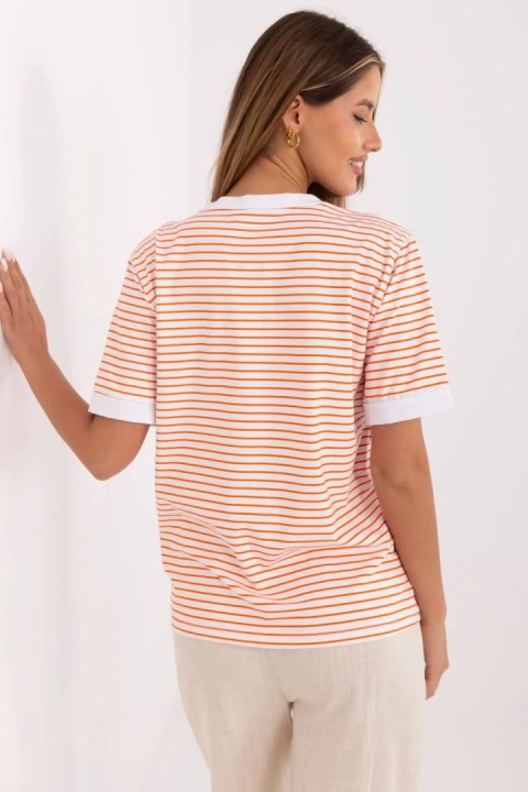 Bluzka Model MI-BZ-M6312-2.93 Orange - Italy Moda Bluzka Model MI-BZ-M6312-2.93 Orange - Italy Moda