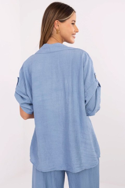 Koszula Damska Model MI-KS-6537.74P Blue - Italy Moda Koszula Damska Model MI-KS-6537.74P Blue - Italy Moda