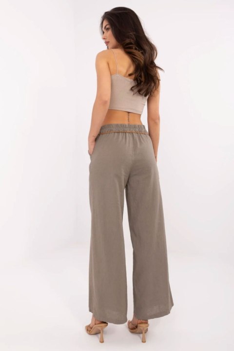Spodnie Damskie Model MO-SP-9806.66 Dark Beige - Italy Moda Spodnie Damskie Model MO-SP-9806.66 Dark Beige - Italy Moda