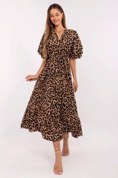 Sukienka Model DHJ-SK-17696.88 Camel - Italy Moda Sukienka Model DHJ-SK-17696.88 Camel - Italy Moda