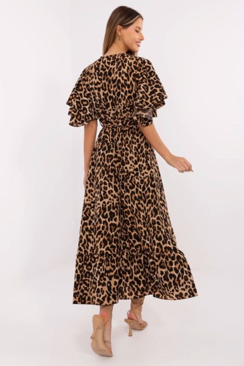 Sukienka Model DHJ-SK-17696.88 Camel - Italy Moda Sukienka Model DHJ-SK-17696.88 Camel - Italy Moda
