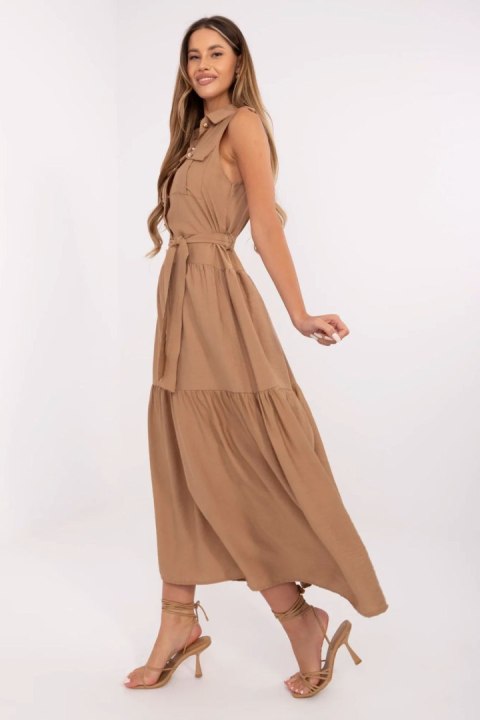Sukienka Model MI-SK-A5032.70P Camel - Italy Moda Sukienka Model MI-SK-A5032.70P Camel - Italy Moda
