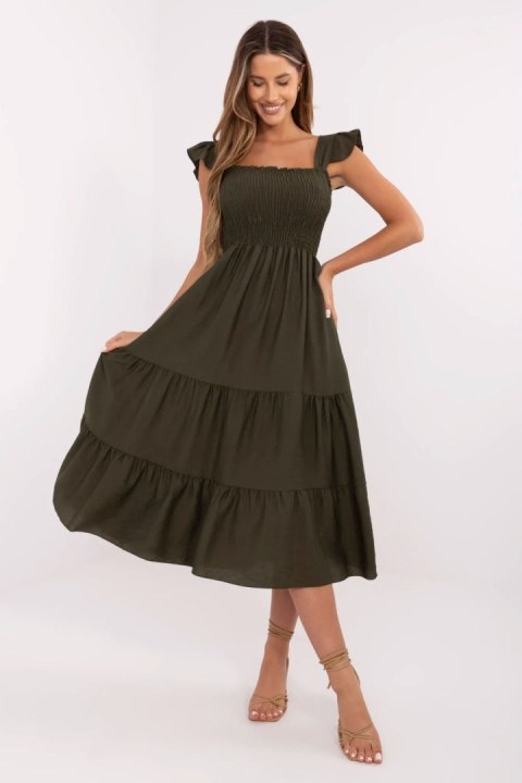 Sukienka Model MI-SK-A5063.69P Khaki - Italy Moda Sukienka Model MI-SK-A5063.69P Khaki - Italy Moda