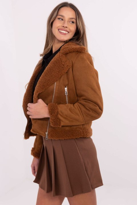 Kurtka Damska Model MI-KR-21848.71 Light Brown - Italy Moda Kurtka Damska Model MI-KR-21848.71 Light Brown - Italy Moda
