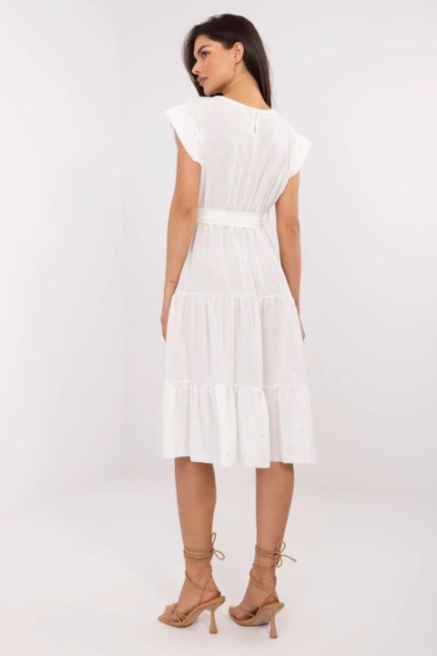 Sukienka Model DHJ-SK-13583.18 Ecru - Italy Moda Sukienka Model DHJ-SK-13583.18 Ecru - Italy Moda
