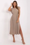 Sukienka Model DHJ-SK-19830.00 Dark Beige - Italy Moda