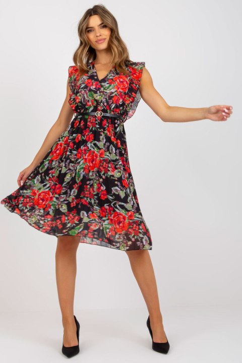 Sukienka Model DHJ-SK-N13198-3.05P Black/Red - Italy Moda Sukienka Model DHJ-SK-N13198-3.05P Black/Red - Italy Moda