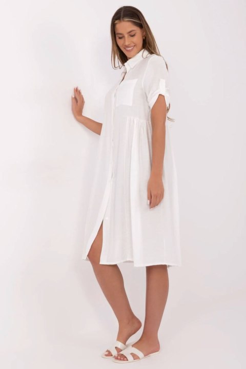 Sukienka Model MI-SK-A2275.09 Ecru - Italy Moda Sukienka Model MI-SK-A2275.09 Ecru - Italy Moda