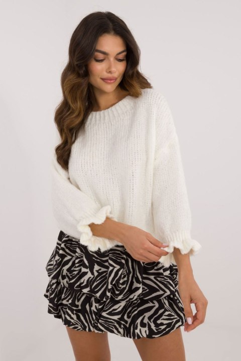 Sweter Damski Model MI-SW-2912.10X Ecru - Italy Moda Sweter Damski Model MI-SW-2912.10X Ecru - Italy Moda