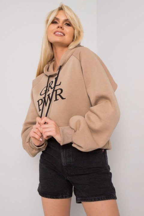 Bluza Damska Model EM-BL-651/3.39X Dark Beige - Ex Moda Bluza Damska Model EM-BL-651/3.39X Dark Beige - Ex Moda