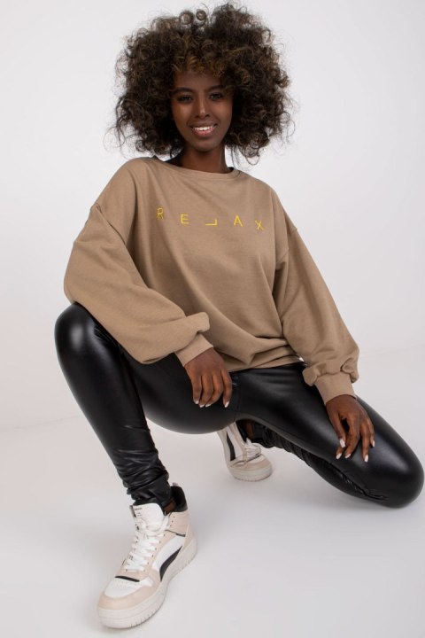 Bluza Damska Model EM-BL-U536/2.00 Dark Beige - Ex Moda Bluza Damska Model EM-BL-U536/2.00 Dark Beige - Ex Moda