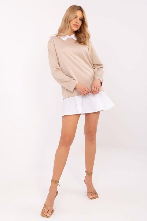 Bluzka Model MI-BZ-A5997.49 Beige - Italy Moda Bluzka Model MI-BZ-A5997.49 Beige - Italy Moda