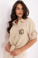 Koszula Damska Model DHJ-KS-8595-1.66 Beige - Italy Moda