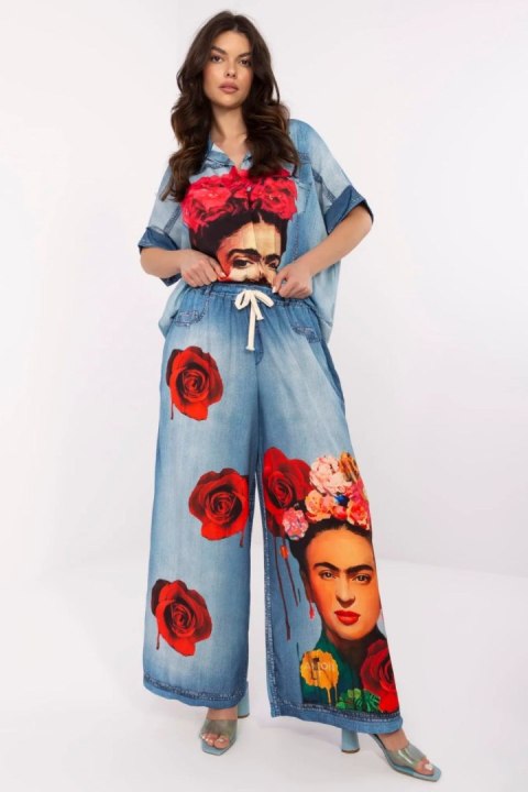 Spodnie Damskie Model DHJ-SP-19183-5.78 Blue - Italy Moda Spodnie Damskie Model DHJ-SP-19183-5.78 Blue - Italy Moda