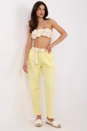 Spodnie Damskie Model DHJ-SP-20506.79 Light Yellow - Italy Moda