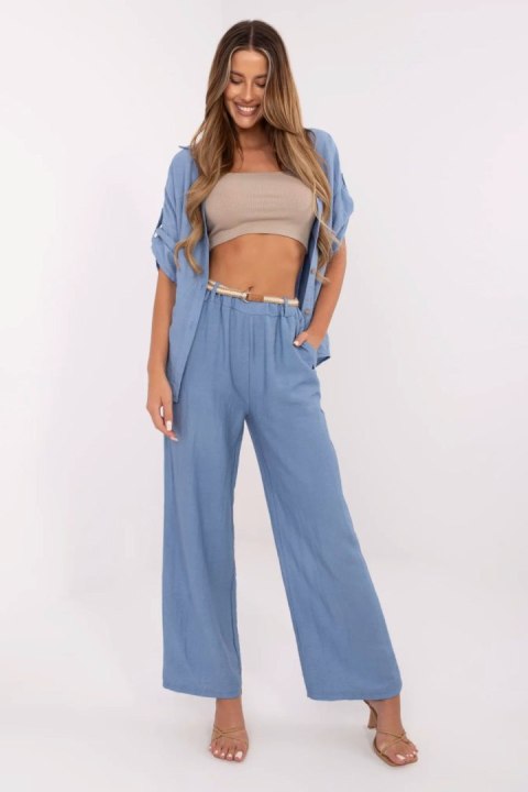 Spodnie Damskie Model MI-SP-6560.73P Blue - Italy Moda Spodnie Damskie Model MI-SP-6560.73P Blue - Italy Moda