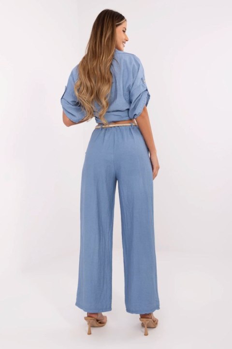 Spodnie Damskie Model MI-SP-6560.73P Blue - Italy Moda Spodnie Damskie Model MI-SP-6560.73P Blue - Italy Moda