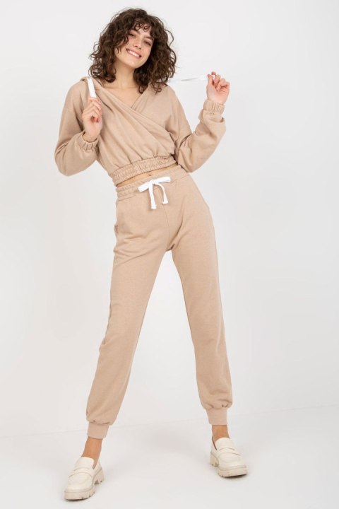 Spodnie Komplet Model EM-KMPL-747.06P Beige - Ex Moda Spodnie Komplet Model EM-KMPL-747.06P Beige - Ex Moda
