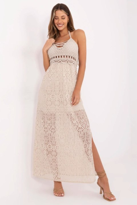 Sukienka Model MI-SK-88191.63 Beige - Italy Moda Sukienka Model MI-SK-88191.63 Beige - Italy Moda