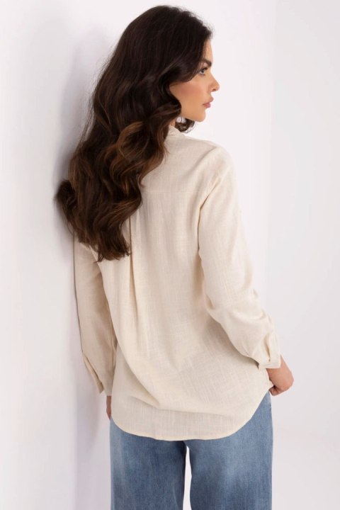 Koszula Damska Model NM-KS-JK62612.82 Beige - NM Koszula Damska Model NM-KS-JK62612.82 Beige - NM