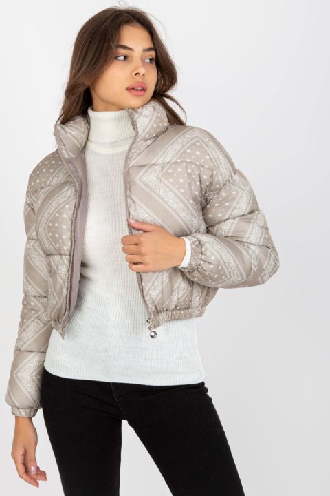 Kurtka Damska Model NM-KR-P22-6631.98P Dark Beige - NM Kurtka Damska Model NM-KR-P22-6631.98P Dark Beige - NM