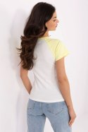 T-shirt Damski Model NM-TS-V7940.17 White/Yellow - NM