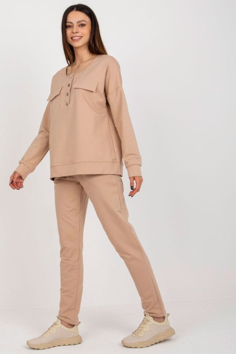 Spodnie Komplet Model LK-KMPL-509315.06 Camel - Lakerta Spodnie Komplet Model LK-KMPL-509315.06 Camel - Lakerta