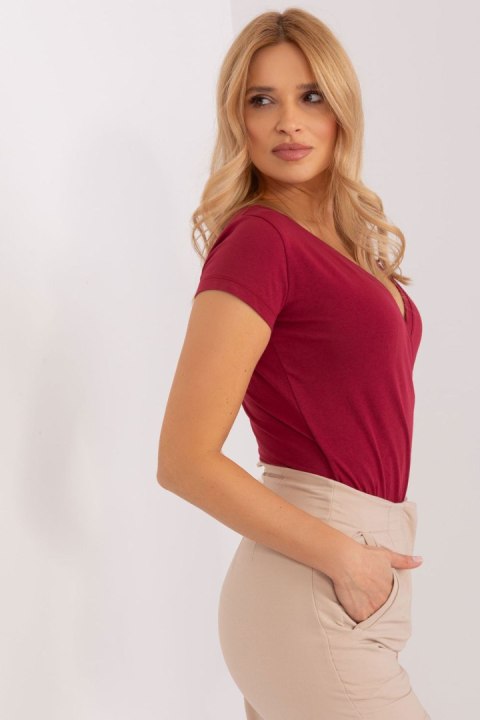 Bluzka Model RV-TS-5636.18 Bordo - Rue Paris Bluzka Model RV-TS-5636.18 Bordo - Rue Paris