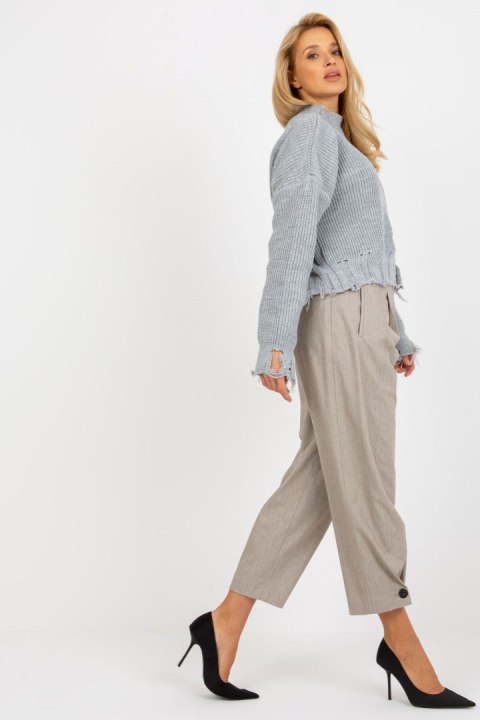 Sweter Damski Model LC-SW-0373.95P Grey - Rue Paris Sweter Damski Model LC-SW-0373.95P Grey - Rue Paris