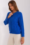 Sweter Damski Model AT-SW-2346-2.99P Cobalt - AT Hurtownia odzieży on-line, moda damska, bielizna i obuwie dla kobiet - Matterho