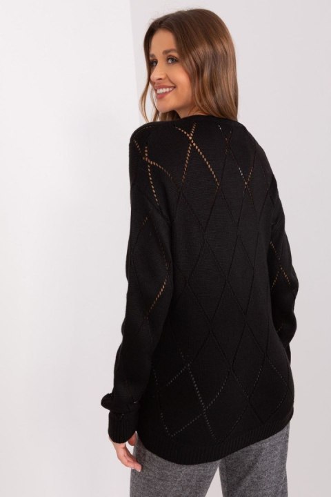Sweter Damski Model LC-SW-A10-1.23X Black - Rue Paris Hurtownia odzieży on-line, moda damska, bielizna i obuwie dla kobiet - Mat Sweter Damski Model LC-SW-A10-1.23X Black - Rue Paris Hurtownia odzieży on-line, moda damska, bielizna i obuwie dla kobiet - Mat