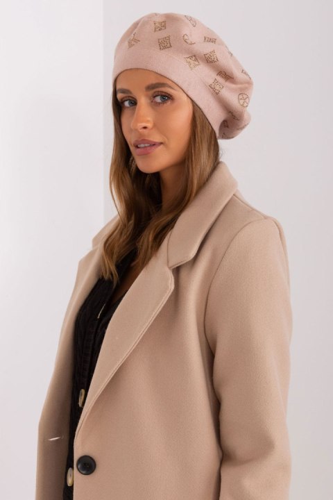 Beret Model AT-CZ-2318.30 Beige - AT Beret Model AT-CZ-2318.30 Beige - AT
