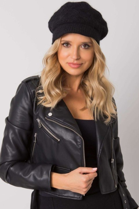 Czapka Damska Model AT-CZ-H-615 Black - AT Czapka Damska Model AT-CZ-H-615 Black - AT