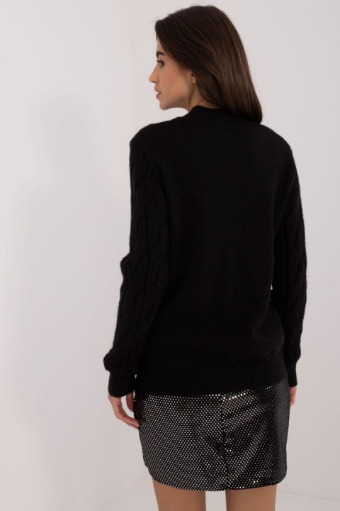 Sweter Damski Model AT-SW-2235.00P Black - AT Sweter Damski Model AT-SW-2235.00P Black - AT