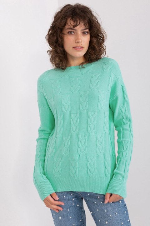 Sweter Damski Model AT-SW-2340.10 Mint - AT Sweter Damski Model AT-SW-2340.10 Mint - AT