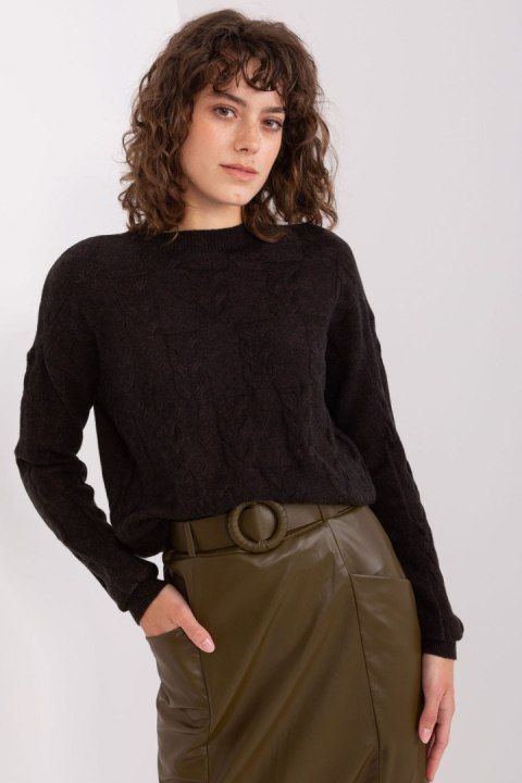 Sweter Damski Model AT-SW-2340.22 Black - AT Sweter Damski Model AT-SW-2340.22 Black - AT