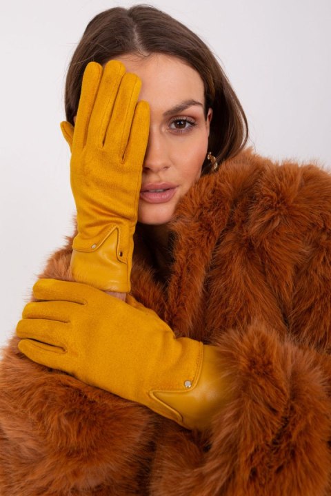 Rękawiczki Model AT-RK-239507.26P Dark Yellow - AT Rękawiczki Model AT-RK-239507.26P Dark Yellow - AT